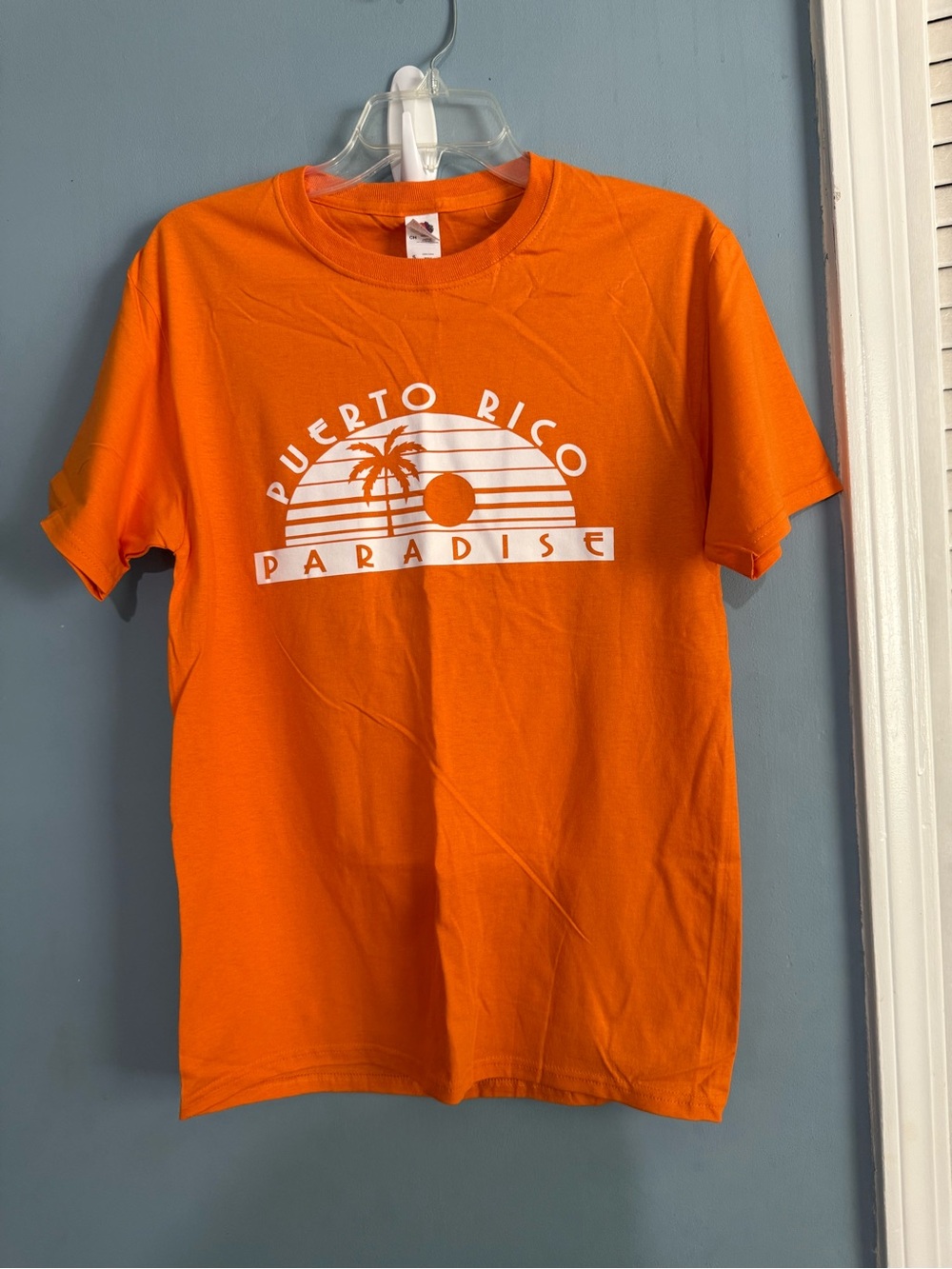 Fruit of the Loom Orange Puerto Rico Paradise Graphic Tee